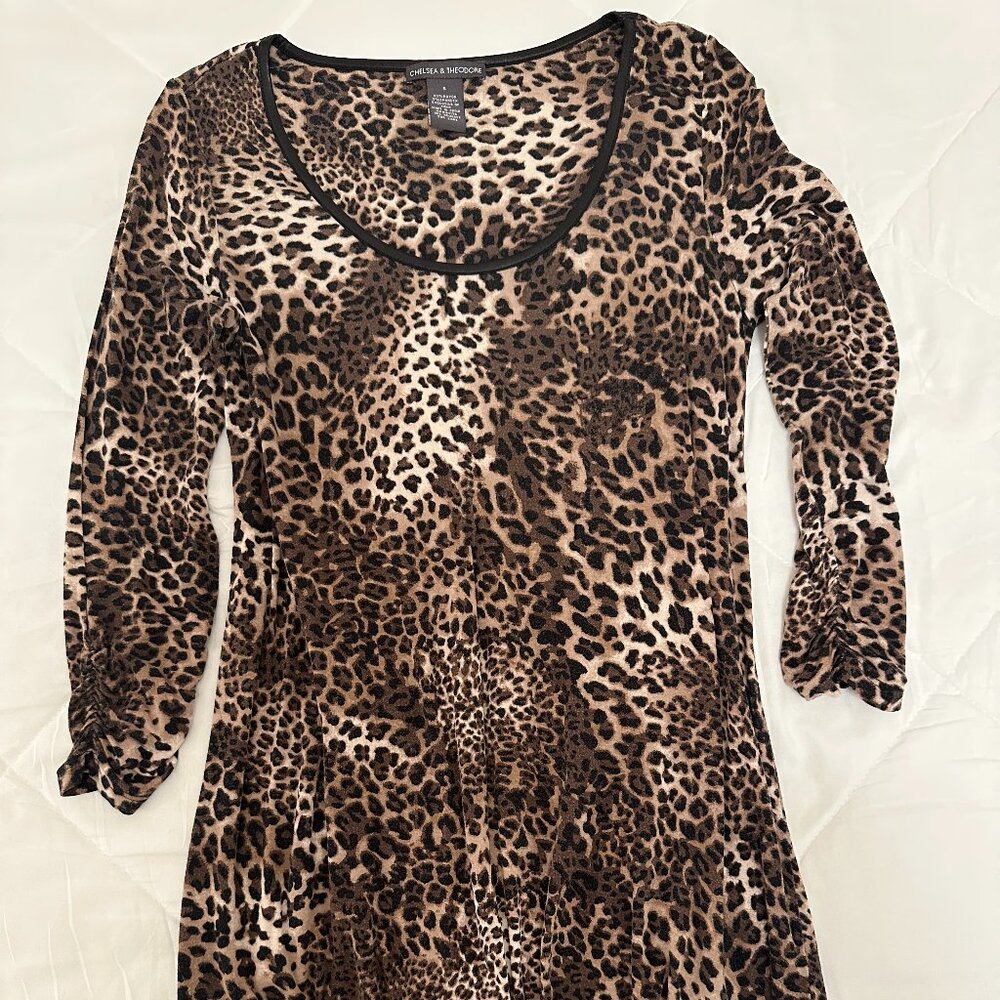 Chelsea and Theodore Leopard Long Sleeved Tunic